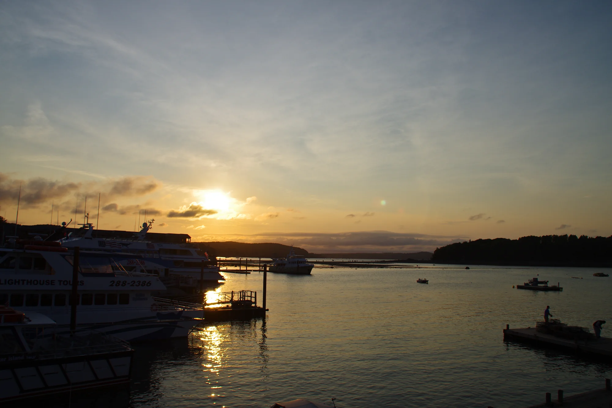 Bar Harbor waterfront and Frenchman Bay